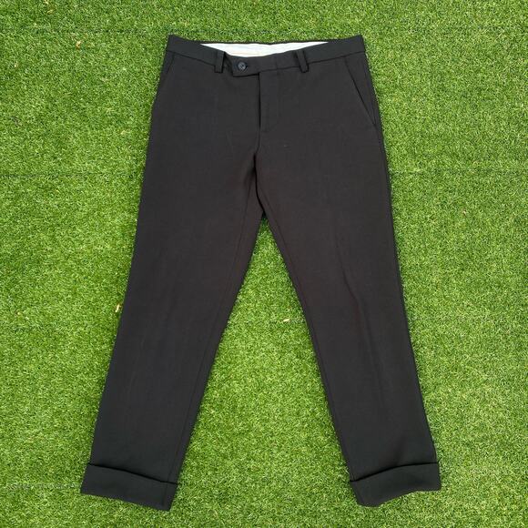 Andersson Bell Men's Black Lumi Turn-Up Trousers Pants - Picture 1 of 4
